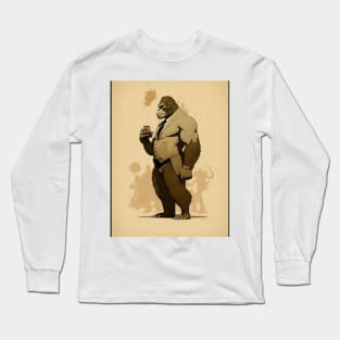 Gorilla In A Suit Long Sleeve T-Shirt